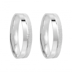 Kit Par De Alianças e Solitário De Prata - JHR-015... - Alianças Zap