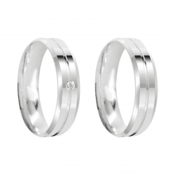 Kit Par De Alianças e Solitário De Prata - JHR-016... - Alianças Zap