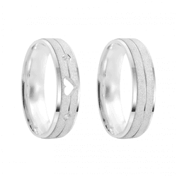 Kit Par De Alianças e Solitário De Prata - JHR-016... - Alianças Zap