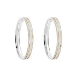 Kit Par De Alianças e Solitário De Prata - JHR-017... - Alianças Zap