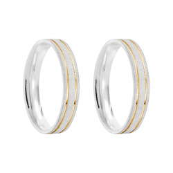 Kit Par De Alianças e Solitário De Prata - JHR-017... - Alianças Zap