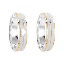 Kit Par De Alianças e Solitário De Prata - JHR-017... - Alianças Zap