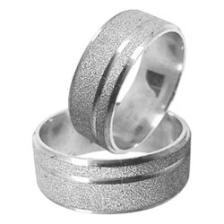 Kit Par De Alianças e Solitário De Prata - JHR-018... - Alianças Zap