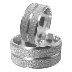 Kit Par De Alianças e Solitário De Prata - JHR-018... - Alianças Zap