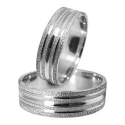 Kit Par De Alianças e Solitário De Prata - JHR-018... - Alianças Zap