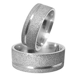 Kit Par De Alianças e Solitário De Prata - JHR-019... - Alianças Zap