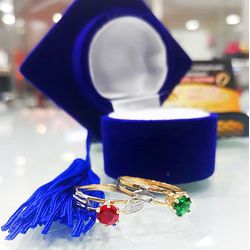 Anel de Formatura em Ouro 18k - ANF2AROS - ALIANÇAS RAINHA VIRTUAL 