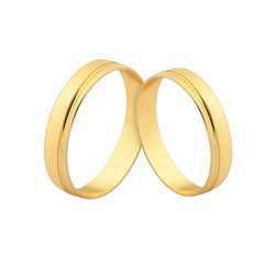 Alianças De Ouro Retas - J-250 - Alianças da Fabrica 