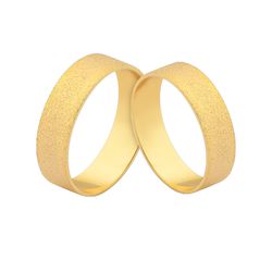 Alianças De Ouro Retas Diamantadas - J-485 - Alianças da Fabrica 