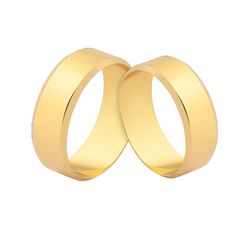 Alianças De Ouro Chanfrada Tradicionais - J-579 - Alianças da Fabrica 