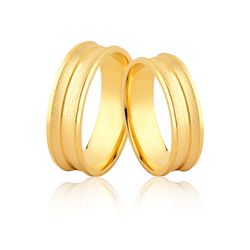Alianças Concavas De Ouro - JE-588 - Alianças da Fabrica 