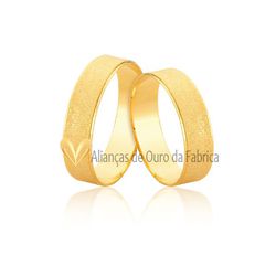 Aliança Em Ouro Diamantada - JE-611 - Alianças da Fabrica 