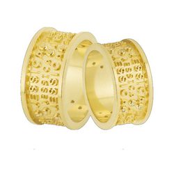 Aliança Em Ouro Personalizada - JN-11 - Alianças da Fabrica 