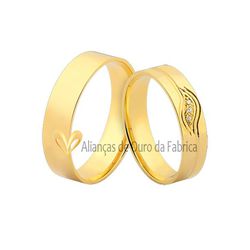Alianças De Ouro Com Pedras - JN-400 - Alianças da Fabrica 