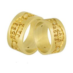 Aliança Em Ouro Com Nome - JN-43 - Alianças da Fabrica 