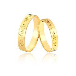 Aliança Em Ouro Personalizada - JN-556 - Alianças da Fabrica 