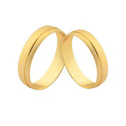 Alianças De Ouro Diamantadas Com Frisos - CM-147 - Alianças da Fabrica 