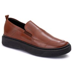 Sapatênis Loafer Masculino Elástico Mouro - Logaly 