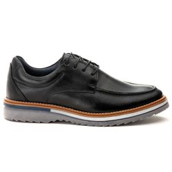 Sapato Masculino de Couro Maldivas Preto - Logaly 
