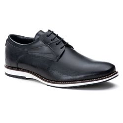 Sapato Derby Masculino Premium Casual Preto - Logaly 