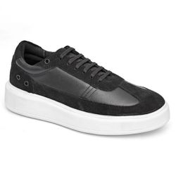 Tênis Couro Fly Preto Nobuck Preto - Logaly 