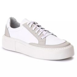 Tênis Casual Everest Branco Cinza - Logaly 