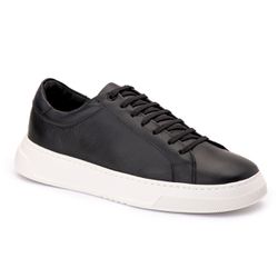 Tênis Minimalista Couro Preto Rio - Logaly 