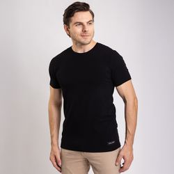 Camiseta Slim Cotton Preta - CM003-001 - ALL FARM STORE