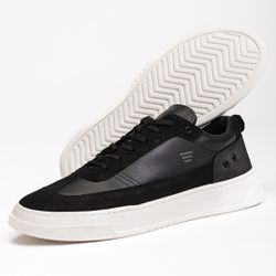 Tênis Casual Under em Couro Preto - TN001-001 - ALL FARM STORE