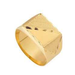  anel em ouro 18k quadrado 6g - 1108 - Almeida Prada