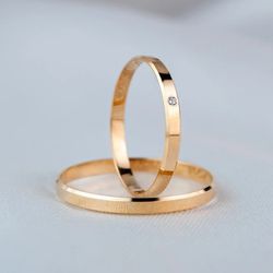 Aliança em Ouro 18k- Modelo Lui - AO001 - Almeida Prada