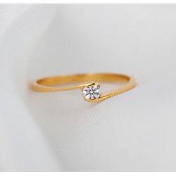 ANEL NOIVADO OURO 18K 2G MODELO AURA - ANR5 - Almeida Prada