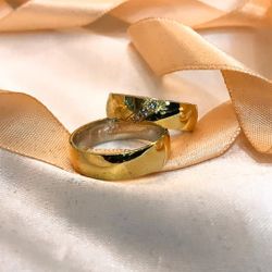 Aliança de Prata Revestida com Ouro 18k - Modelo S... - Almeida Prada