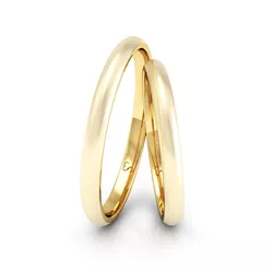 Alianças Casamento Linha Classic Ouro 2mm Abaulada... - Almeida Prada
