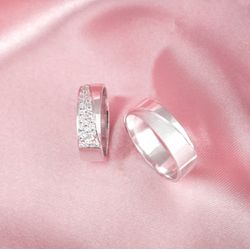 ALIANÇAS PRATA 950 6MM 9G - ACP029 - Almeida Prada