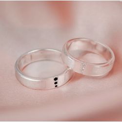 ALIANÇA COMPROMISSO PRATA 950 6MM PEDRA ZIRCONIA ... - Almeida Prada