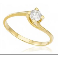 Solitário em Ouro 18k / Ouro Branco - AS00027 - Almeida Prada