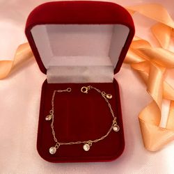 Pulseira Infantil Ouro 18 K - Ponto de Luz - PI01 - Almeida Prada