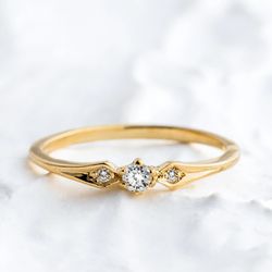 Anel Noivado Ouro18k - Zá Zircônia - NO01 - Almeida Prada