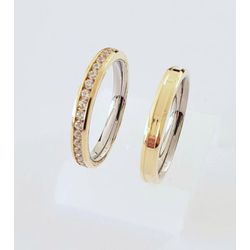 Aliança Ouro 18k 750 e Prata 950 - Modelo Maitê - ... - Almeida Prada