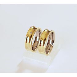 Aliança Ouro 18k 750 e Prata 950 - Modelo Agnes - ... - Almeida Prada