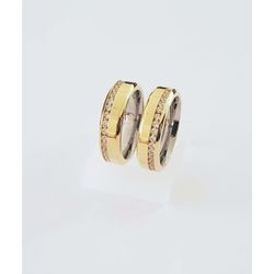 Aliança Ouro 18k 750 e Prata 950 - Modelo Marília ... - Almeida Prada