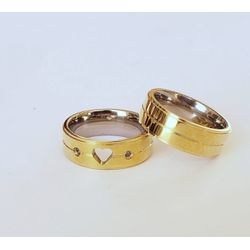 Aliança Ouro 18 750 e Prata 950 - Modelo Mirela - ... - Almeida Prada