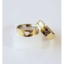 Aliança Ouro 18 750 e Prata 950 - Modelo Betina - ... - Almeida Prada