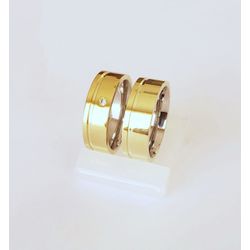 Aliança Ouro 18k 750 e Prata 950 - Modelo Clarissa... - Almeida Prada