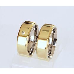 Aliança Ouro 18 750 e Prata 950 - Modelo Maya - AO... - Almeida Prada