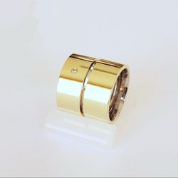 Aliança Ouro 18k 750 e Prata 950 - Modelo Tauane -... - Almeida Prada