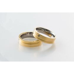 Aliança Ouro 18 750 e Prata 950 - Modelo Stella - ... - Almeida Prada