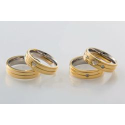 Aliança Ouro 18k 750 e Prata 950 - Modelo Anika - ... - Almeida Prada