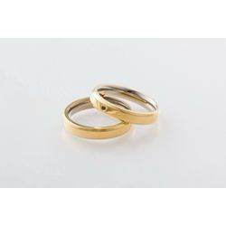 Aliança Ouro 18k 750 e Prata 950 - Modelo Penélope... - Almeida Prada